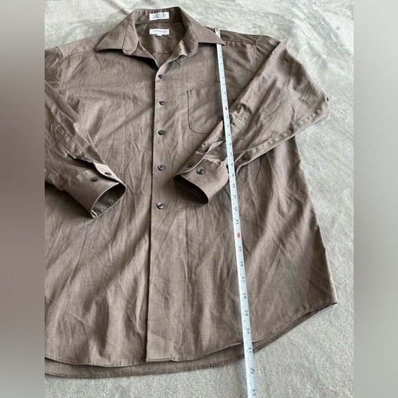 Concept by Claiborne long sleeves brown dress shirt size 15.5 - Picture 6 of 8